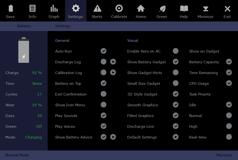 Smarter Battery - Settings